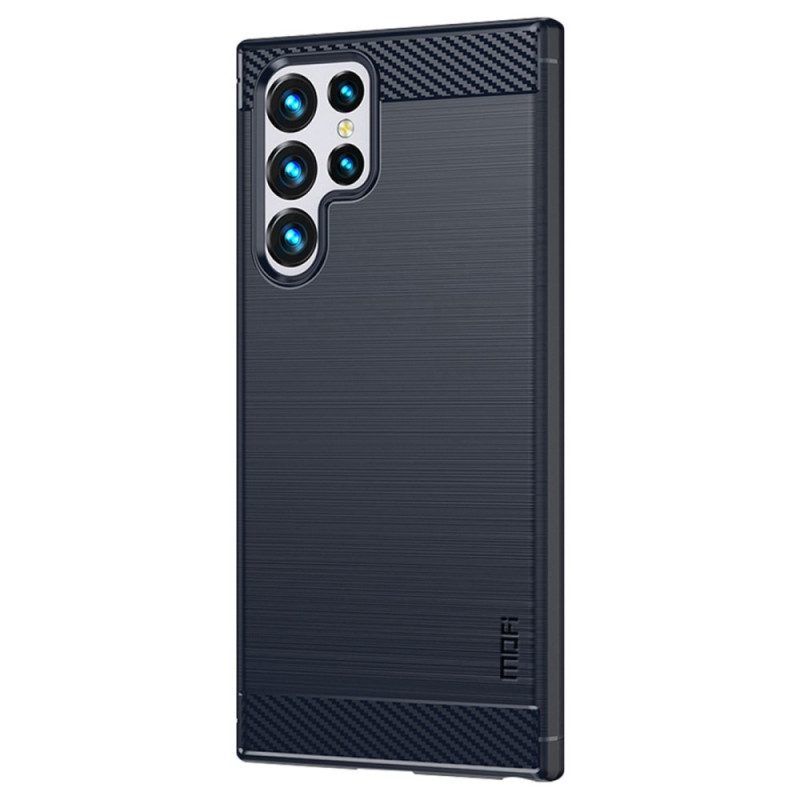 Hülle Für Samsung Galaxy S23 Ultra 5G Mofi Gebürstete Kohlefaser