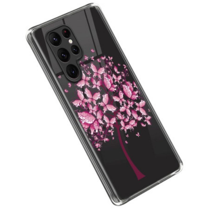 Hülle Für Samsung Galaxy S23 Ultra 5G Rosa Baum