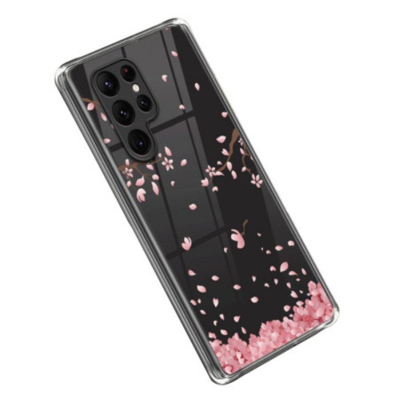 Hülle Für Samsung Galaxy S23 Ultra 5G Rosa Blüten