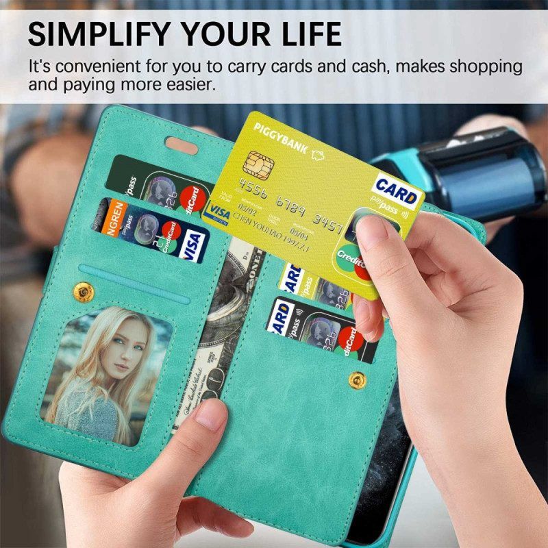 Lederhüllen Für Samsung Galaxy S23 Ultra 5G Geldbörse Mit Umhängeband