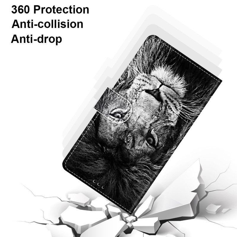 Lederhüllen Für Samsung Galaxy S23 Ultra 5G Löwe