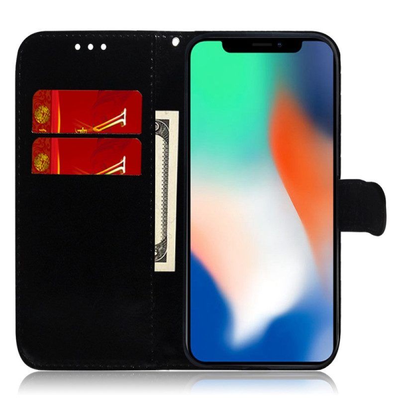 Flip Case Für iPhone 14 Pro Max Spiegelabdeckung Aus Kunstleder