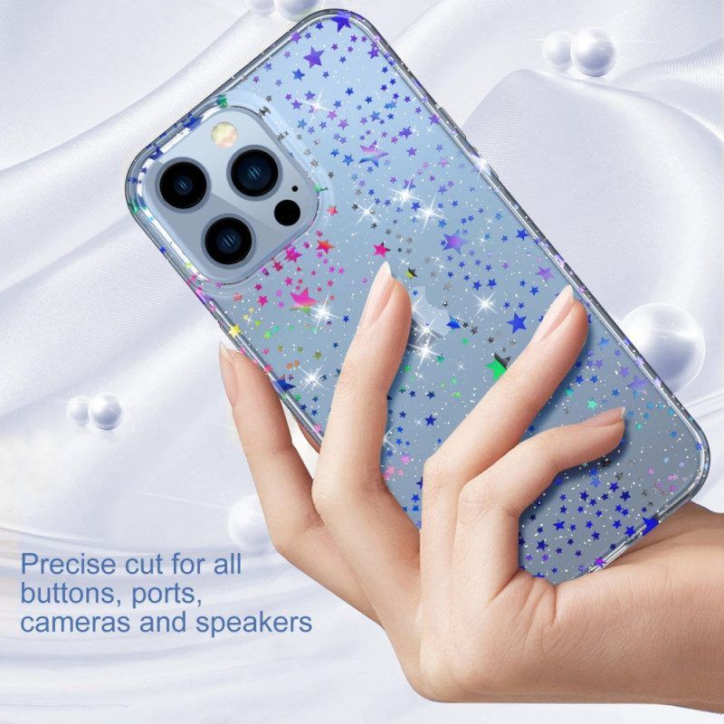 Handyhülle Für iPhone 14 Pro Max Transparente Sterne