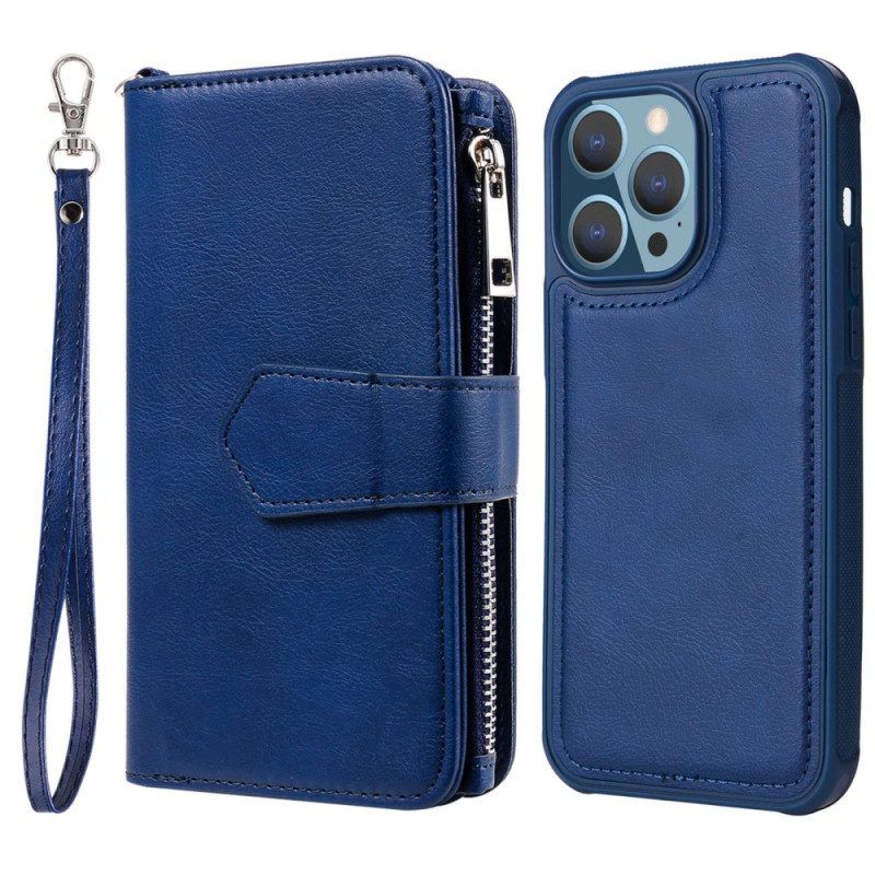Hülle Flip Case Für iPhone 14 Pro Max Brieftasche Brieftasche Mit Abnehmbarem