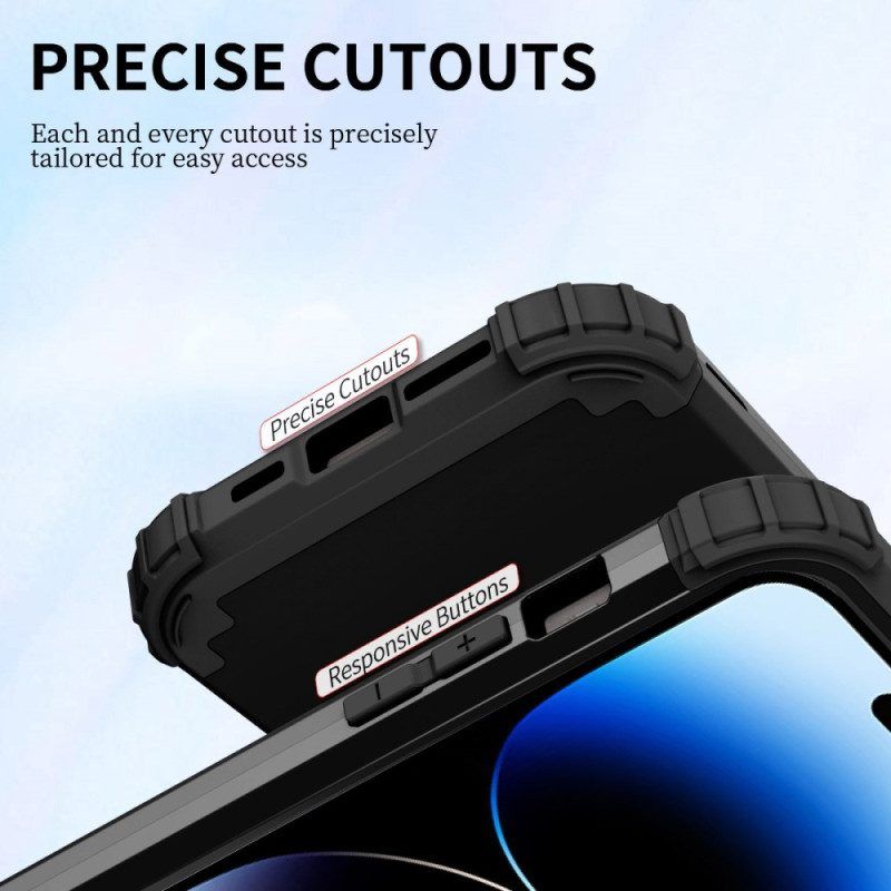 Hülle Für iPhone 14 Pro Max Verstärkt Mit Ringunterstützung