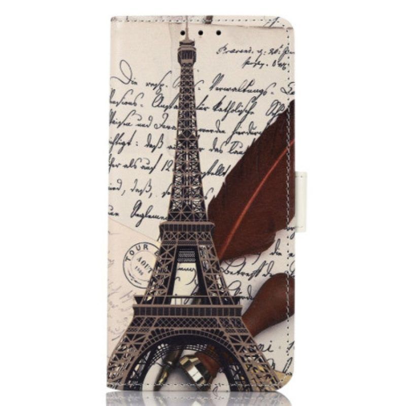 Lederhüllen Für iPhone 14 Pro Max Der Eiffelturm Des Dichters