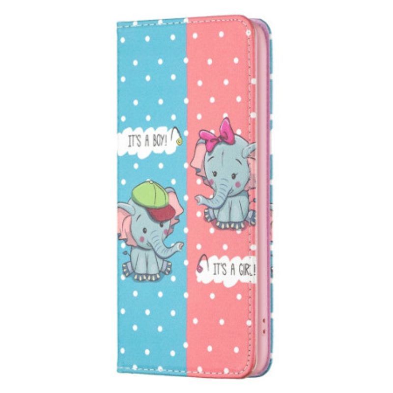 Schutzhülle Für iPhone 14 Pro Max Flip Case Elefantenbabys