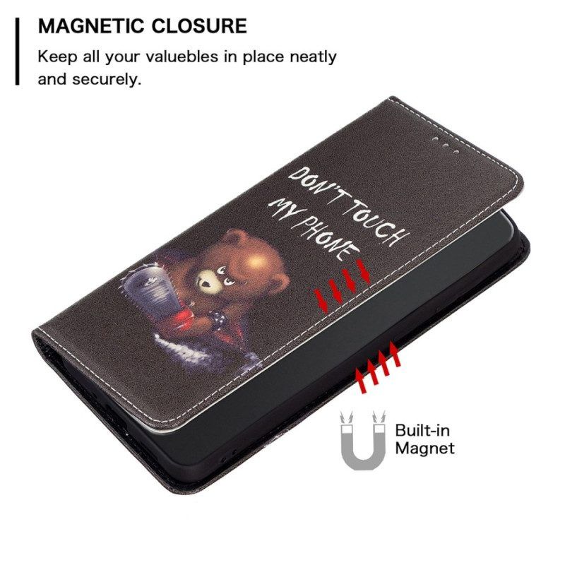 Schutzhülle Für iPhone 14 Pro Max Flip Case Gefährlicher Bär