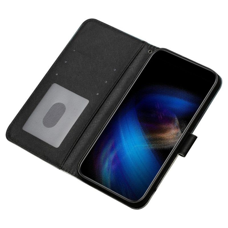 Flip Case Für iPhone 15 Pro Mit Kordel 3d-kätzchen Mit Riemen