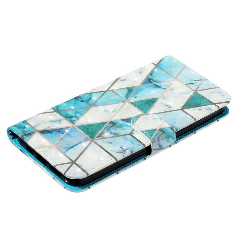 Flip Case Für iPhone 15 Pro Mit Kordel 3d-marmor Mit Riemen