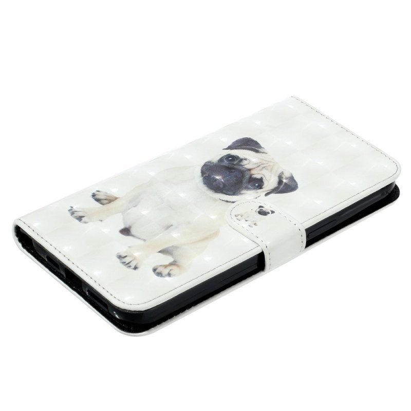 Flip Case Für iPhone 15 Pro Mit Kordel 3d-mops Mit Riemen