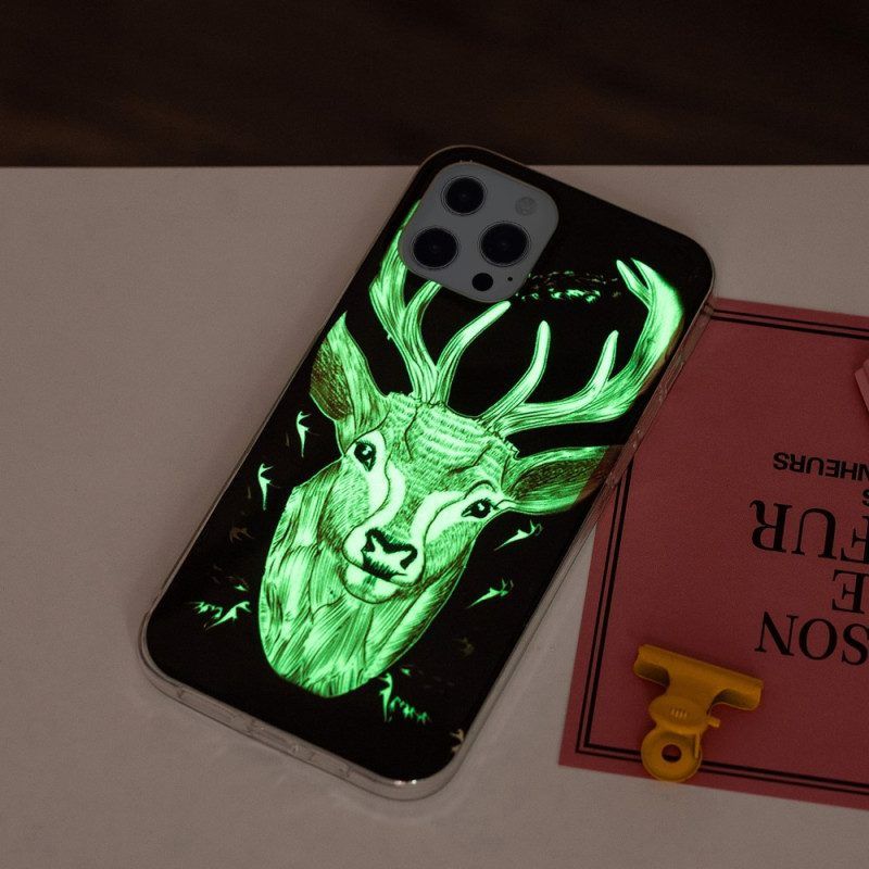 Hülle Für iPhone 15 Pro Fluoreszierender Hirsch