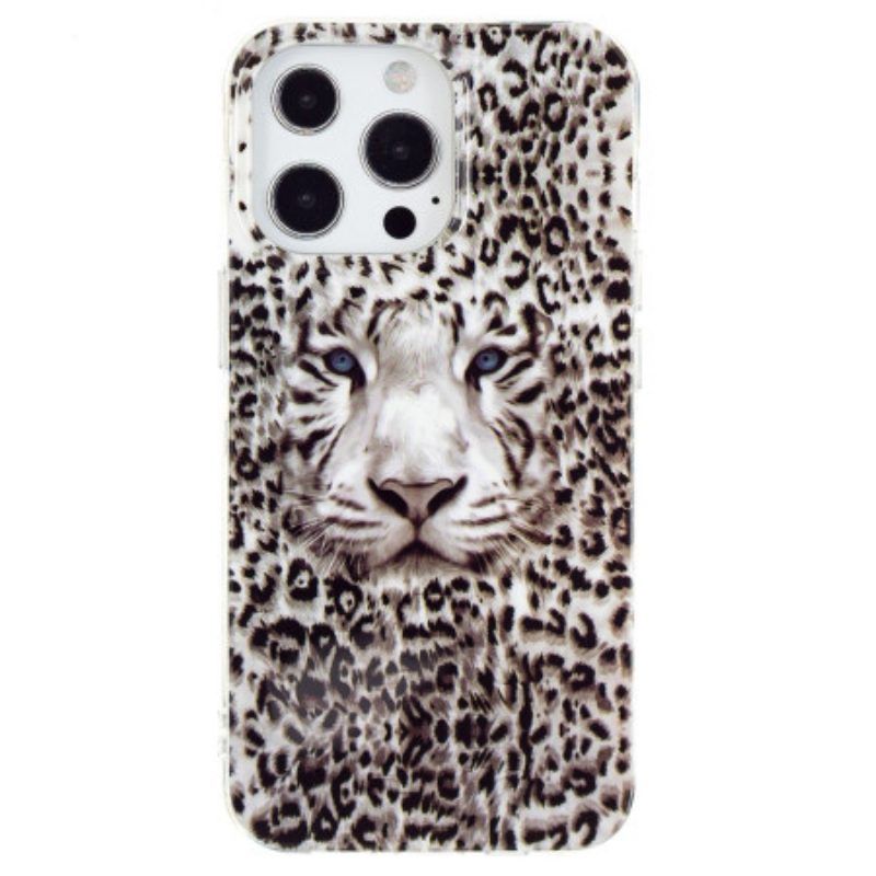 Hülle Für iPhone 15 Pro Fluoreszierender Leopard