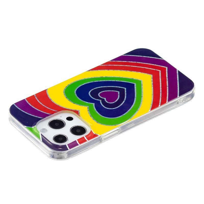 Hülle Für iPhone 15 Pro Psychedelisches Herz