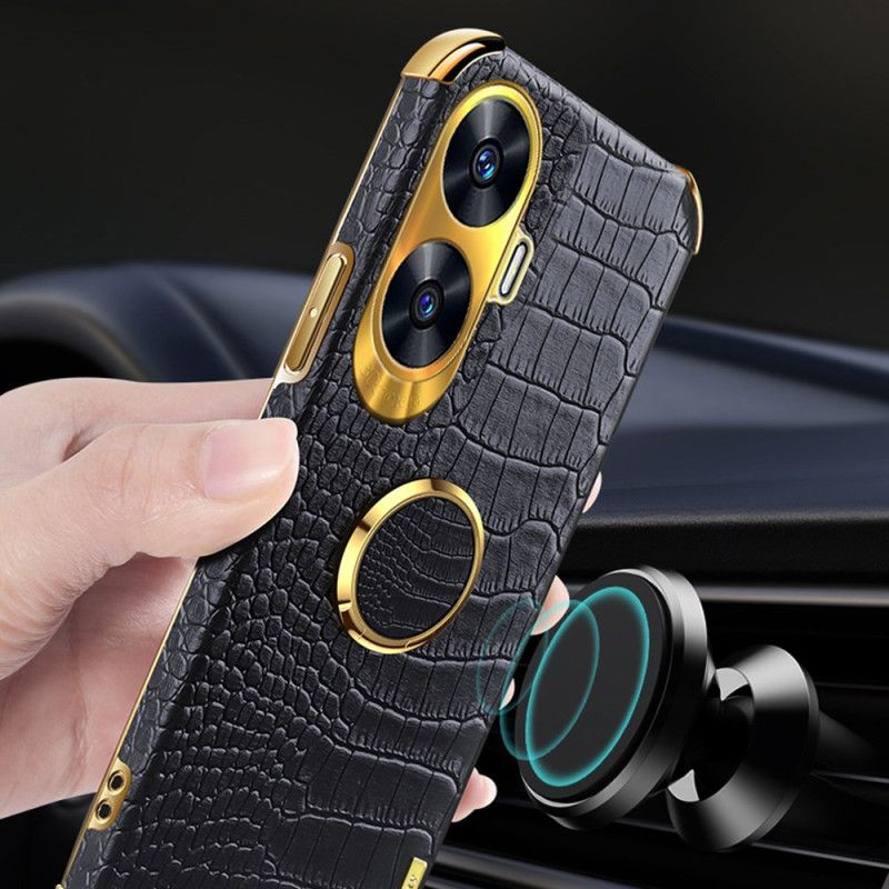 Hülle Für Realme C55 Krokodilstruktur Mit Ring Halterung