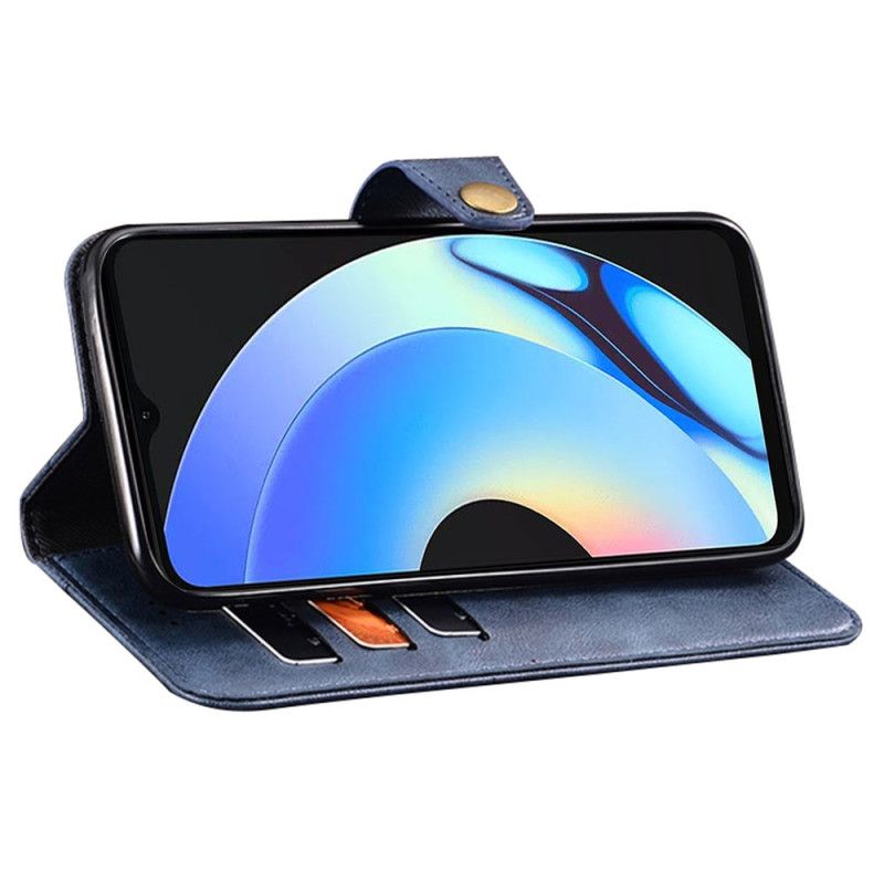 Lederhüllen Für Realme C55 Idewei Goldknöpfe