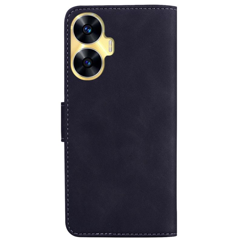 Lederhüllen Für Realme C55 Sichtbare Nähte