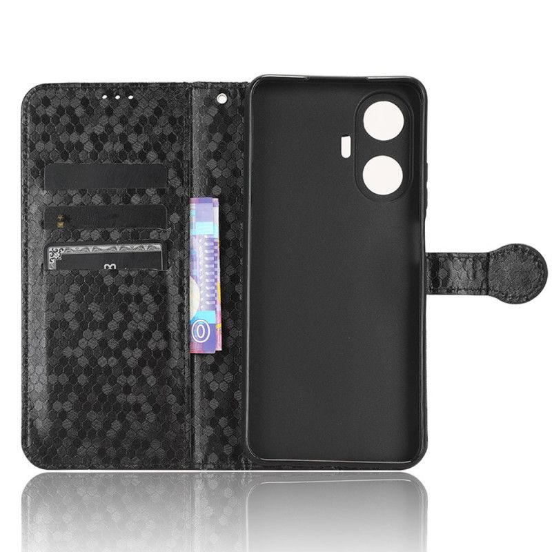 Lederhüllen Realme C55 Handyhülle Glänzende Punkte Mit Riemen