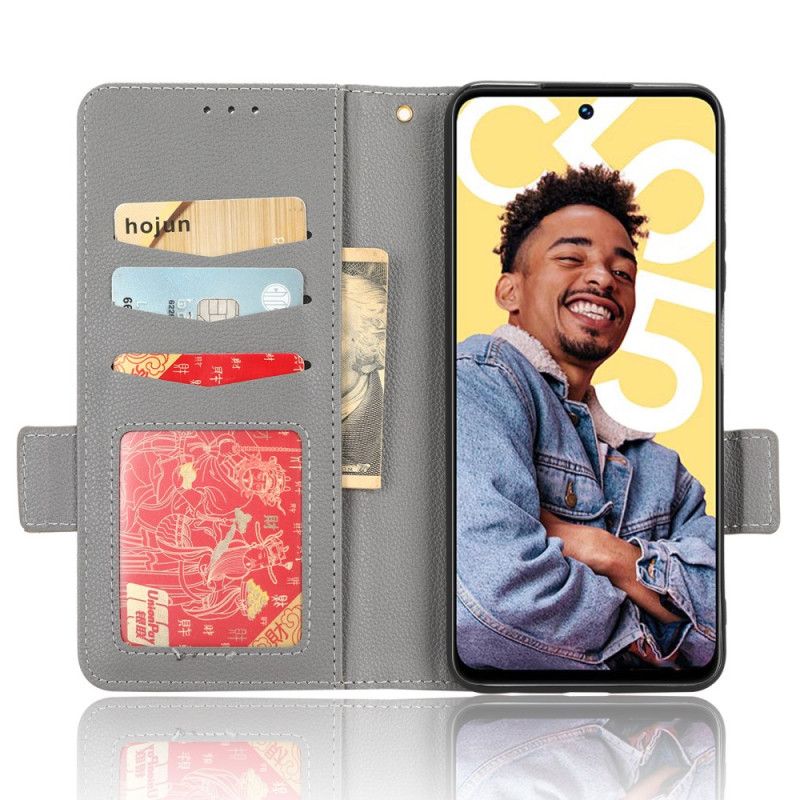 Lederhüllen Realme C55 Handyhülle Schmale Geldbörse Mit Riemen