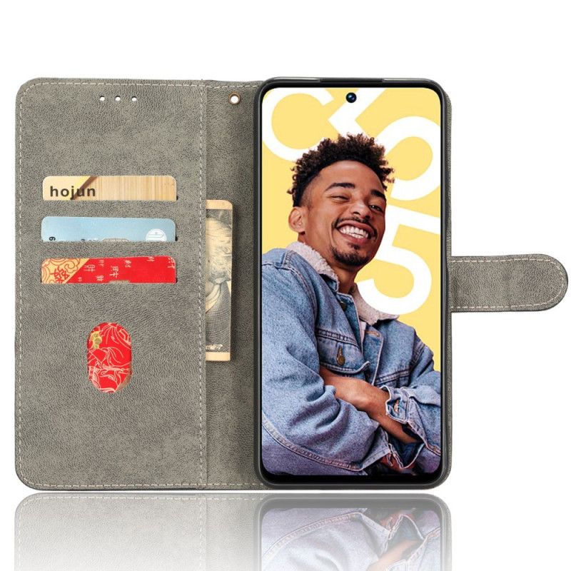 Lederhüllen Realme C55 Rfid-schutz-geldbörse Mit Riemen