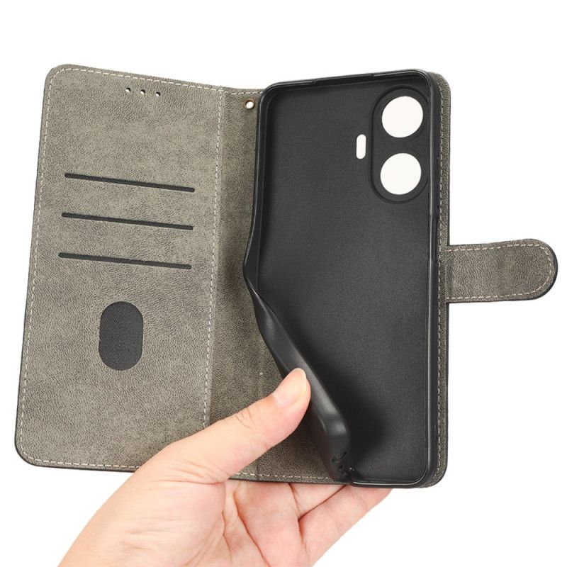 Lederhüllen Realme C55 Rfid-schutz-geldbörse Mit Riemen
