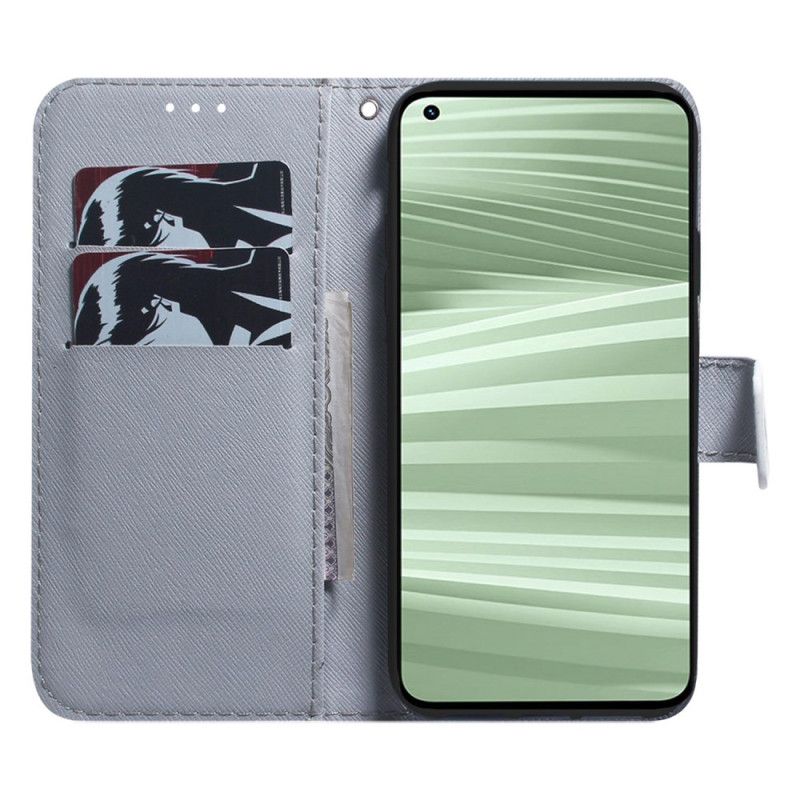 Lederhüllen Realme C55 Weißer Tiger