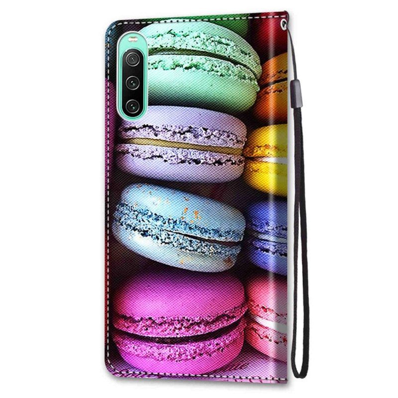 Flip Case Für Sony Xperia 10 IV Macarons