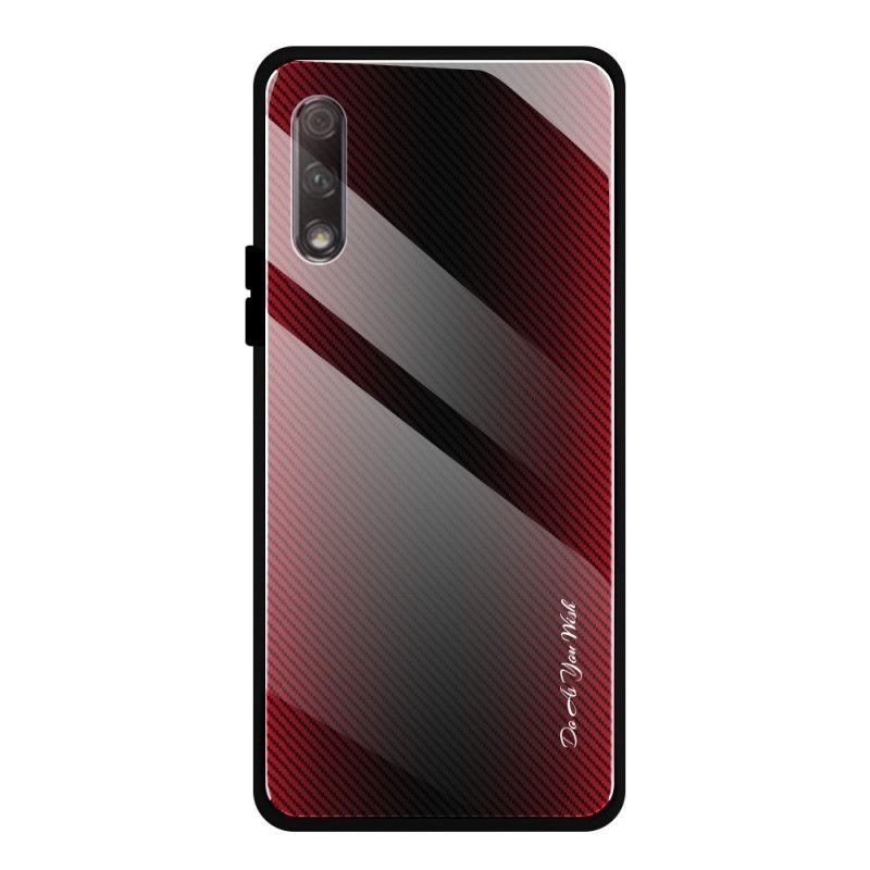 Hülle Honor 9X Pro Schwarz Kohlenstoffgehärtetes Glas