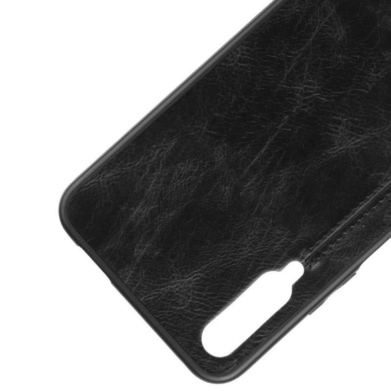 Hülle Honor 9X Pro Schwarz Nähte Im Lederstil