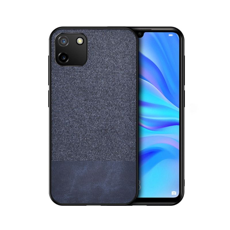 Hülle Realme C11 Schwarz Bi-Textur-Kunstleder