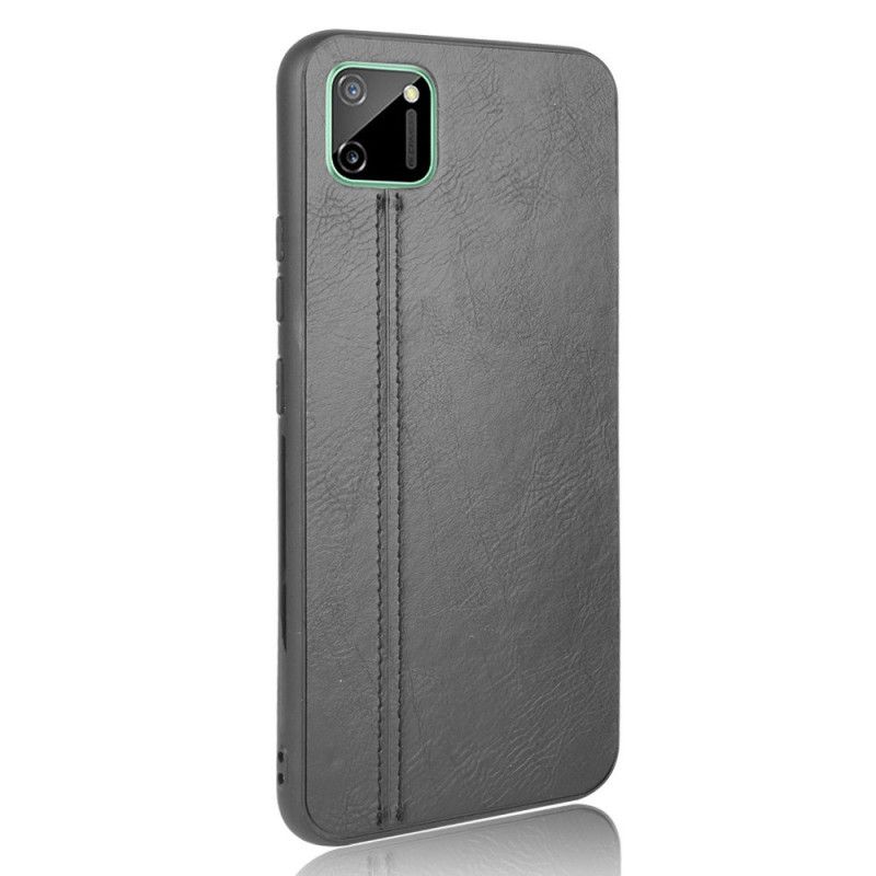Hülle Realme C11 Schwarz Ledernähte