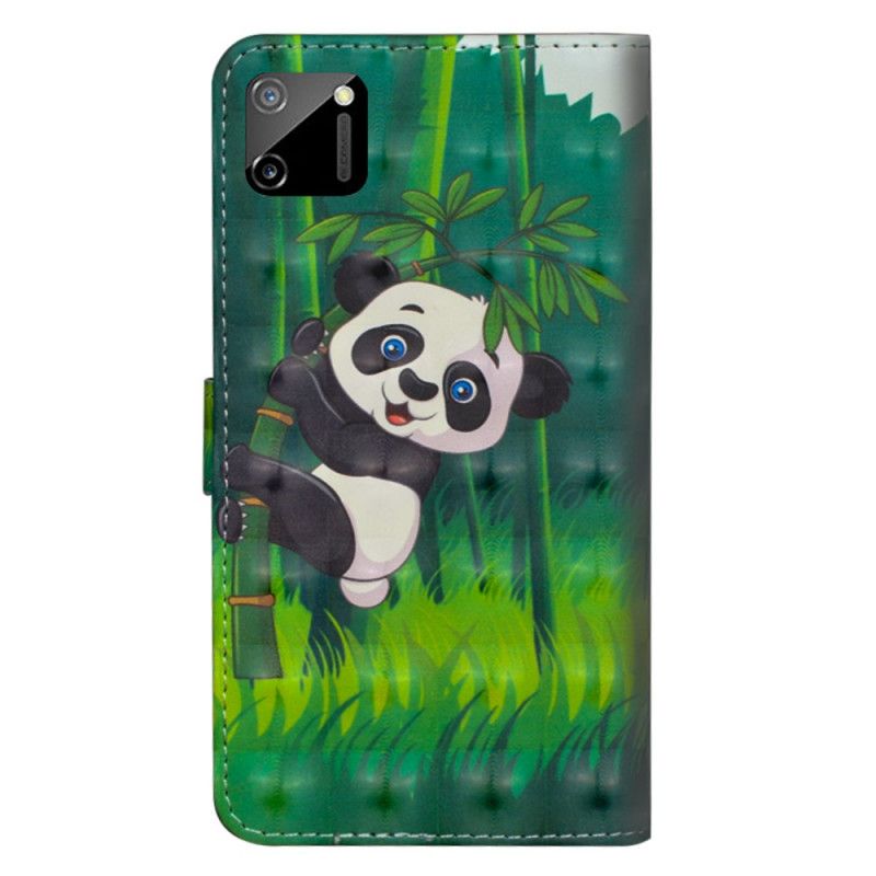 Lederhüllen Realme C11 Panda Und Bambus