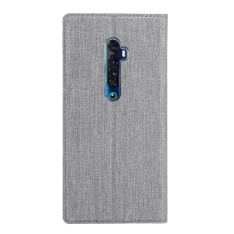 Flip Case Oppo Reno 2 Schwarz Strukturiert