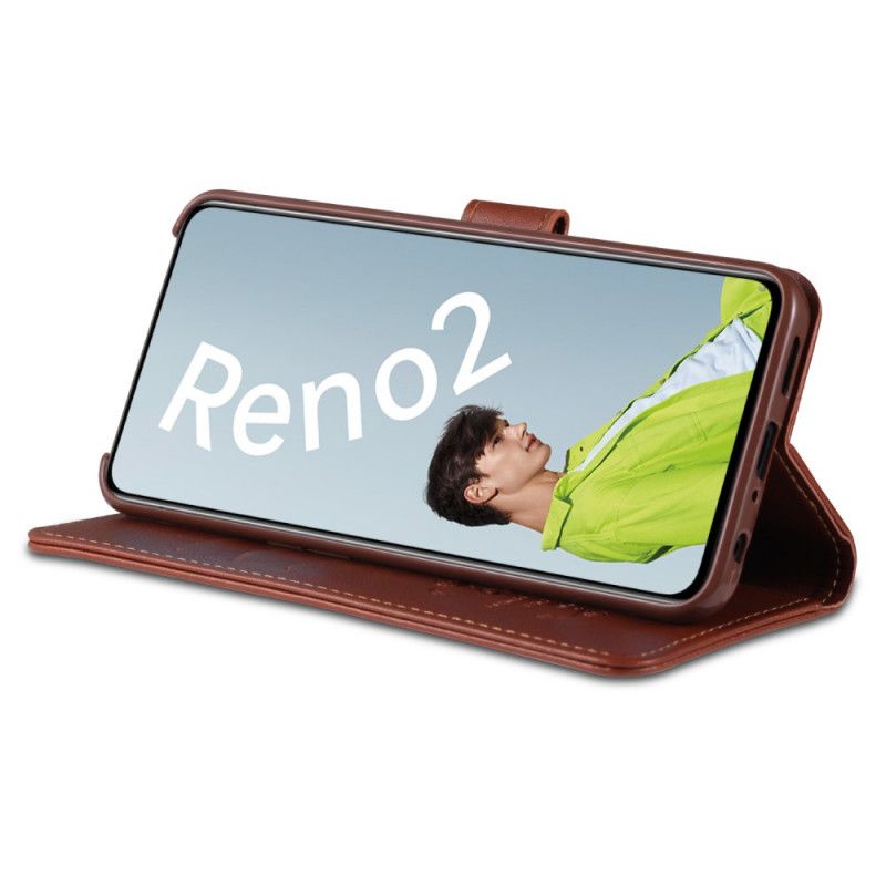 Lederhüllen Oppo Reno 2 Schwarz Azns Kunstleder