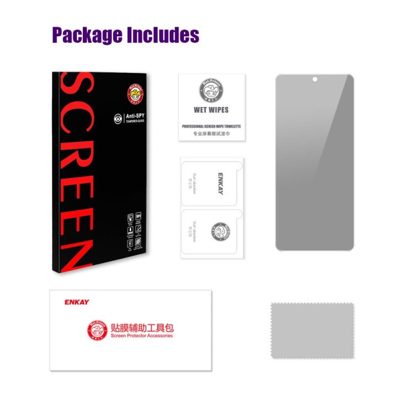 Anti-spionage-displayschutzfolie Aus Gehärtetem Glas Für Realme C67