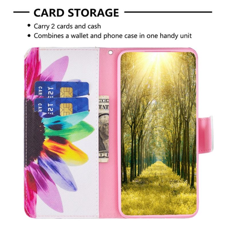 Lederhüllen Realme C53 Handyhülle Aquarellblume