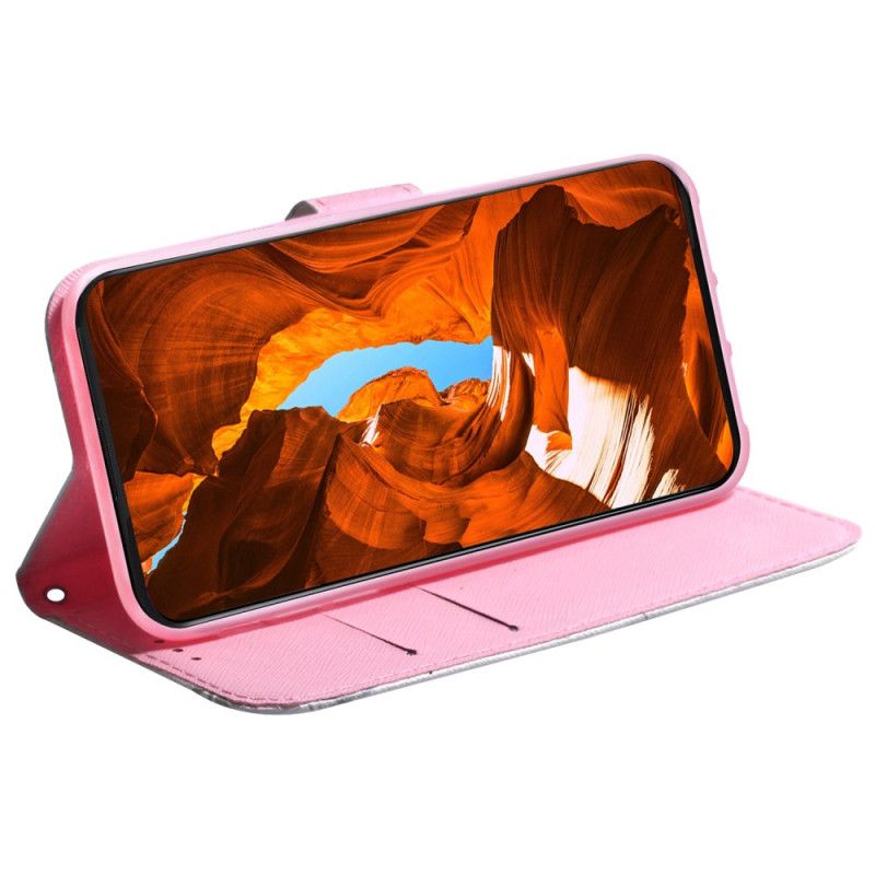 Lederhüllen Realme C53 Rosa Blume