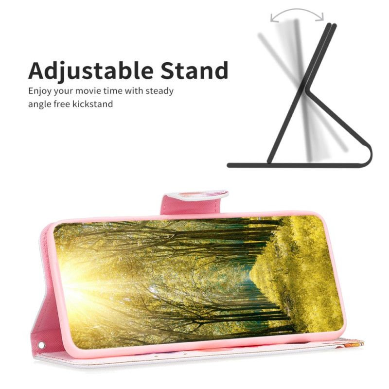 Lederhüllen Realme C53 Zwei Aquarell-schmetterlinge