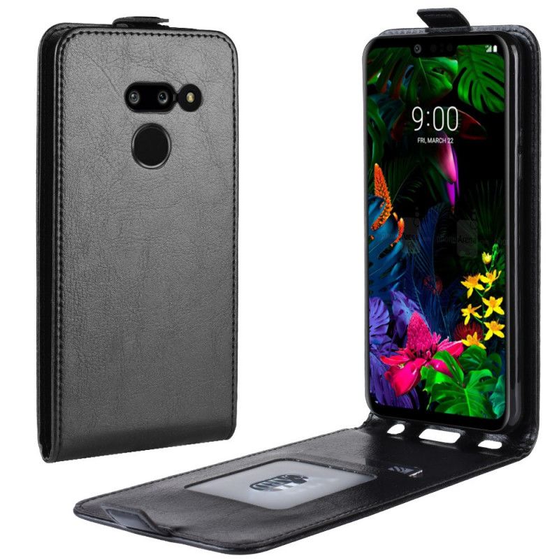 Lederhüllen ThinQ LG G8 ThinQ Schwarz Faltbarer Ledereffekt