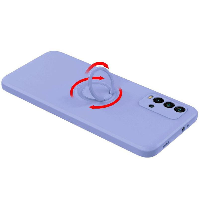 Hülle Für Xiaomi Redmi 9t Flüssigsilikonring Und Lanyard