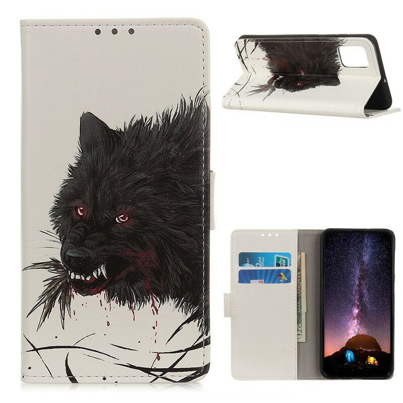 Lederhüllen Für Xiaomi Redmi 9t Hungriger Wolf