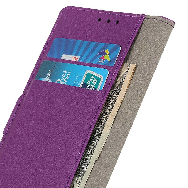 Lederhüllen Xiaomi Redmi 9t Handyhülle Schlichter Glänzender Ledereffekt
