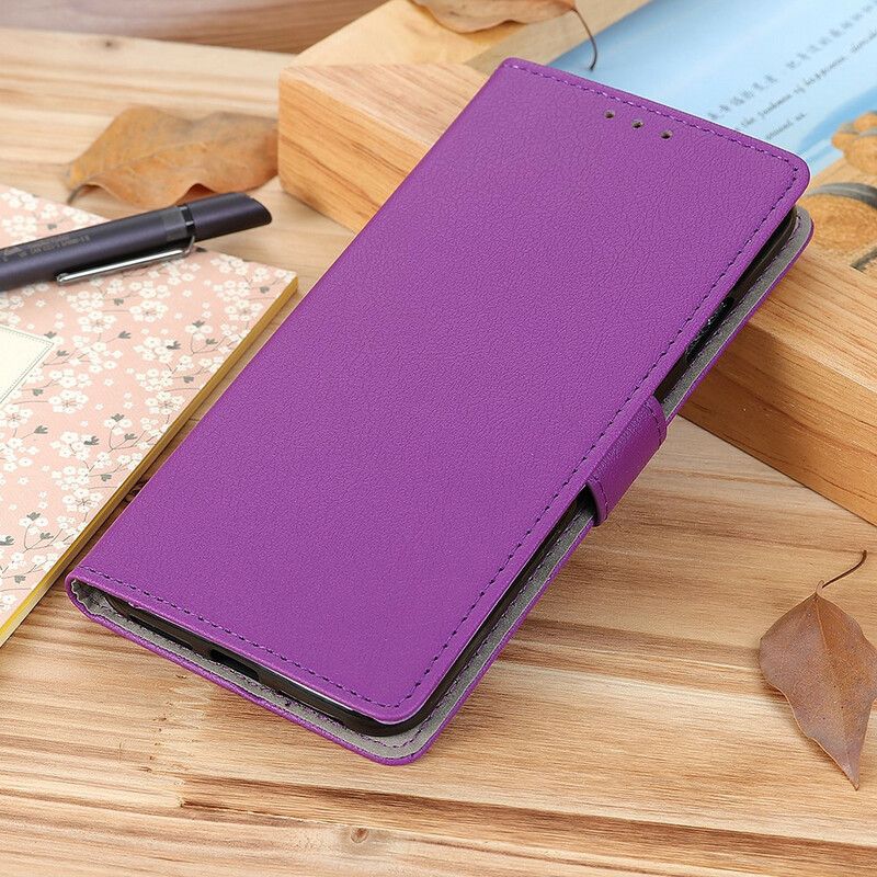 Lederhüllen Xiaomi Redmi 9t Handyhülle Schlichter Glänzender Ledereffekt