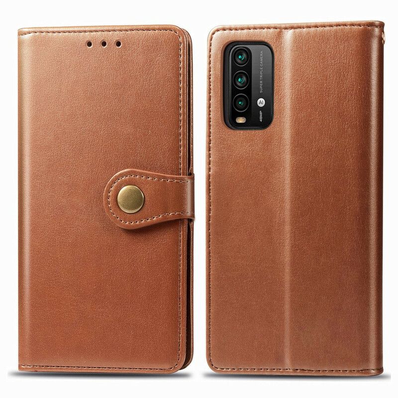 Lederhüllen Xiaomi Redmi 9t Kunstleder Und Vintage-verschluss