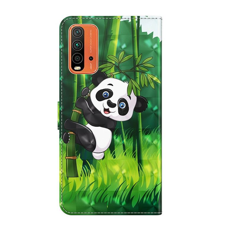Lederhüllen Xiaomi Redmi 9t Panda Und Bambus