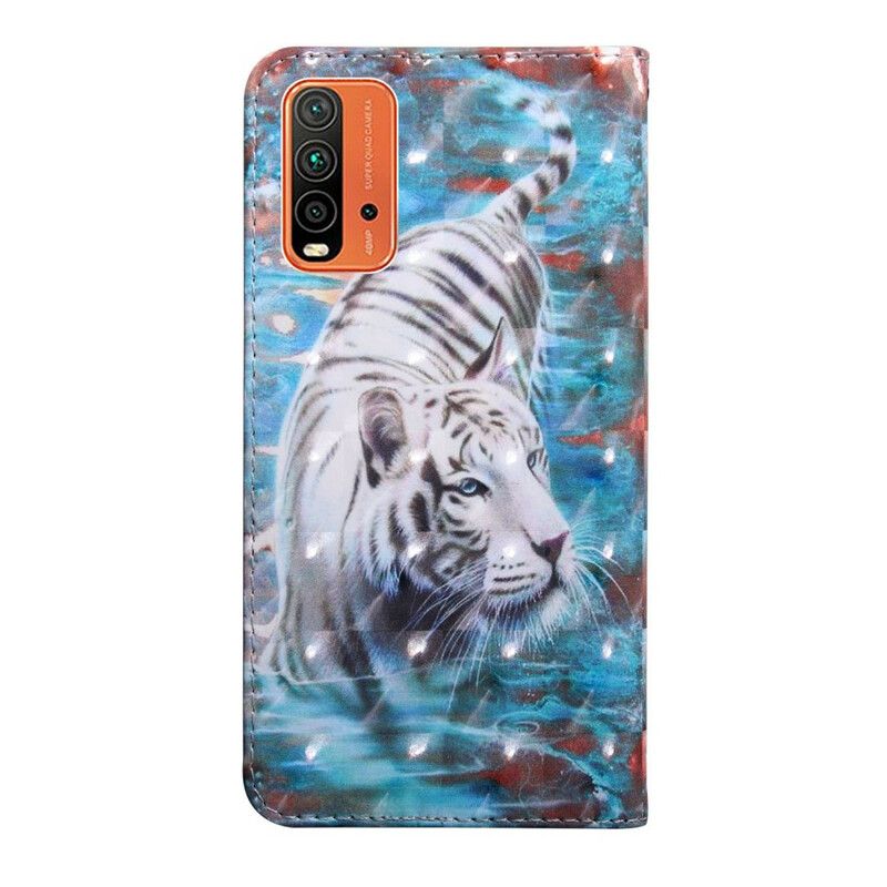 Lederhüllen Xiaomi Redmi 9t Tiger Im Wasser