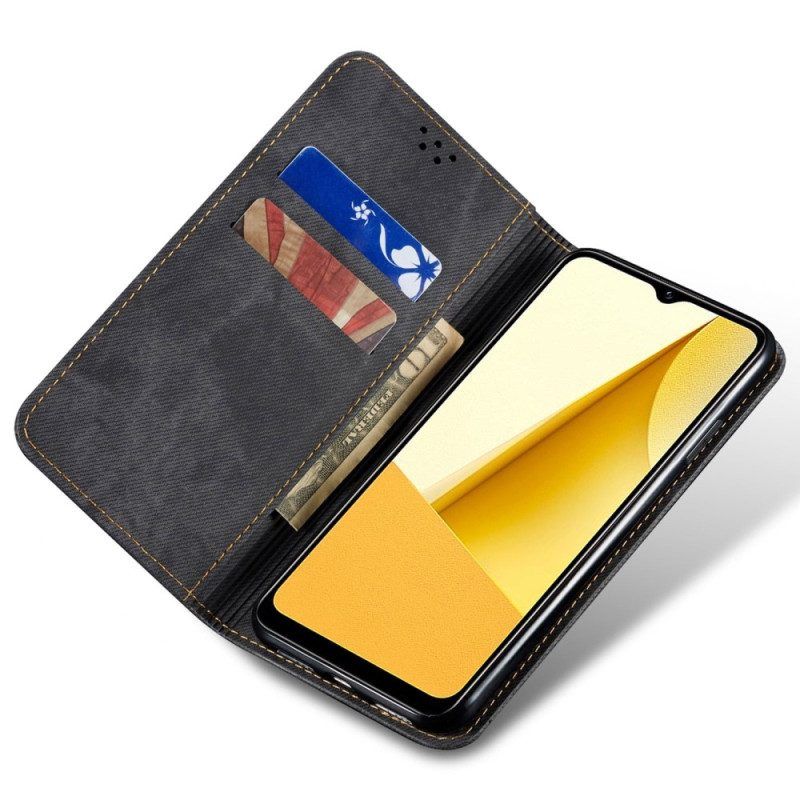 Schutzhülle Für Vivo Y35 Flip Case Denim-stoff