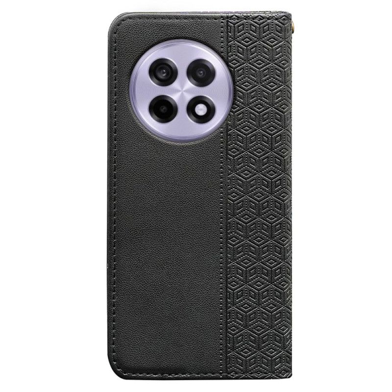 Flip Case Oneplus 13r Geldbörse Mit Riemen Und Karomuster