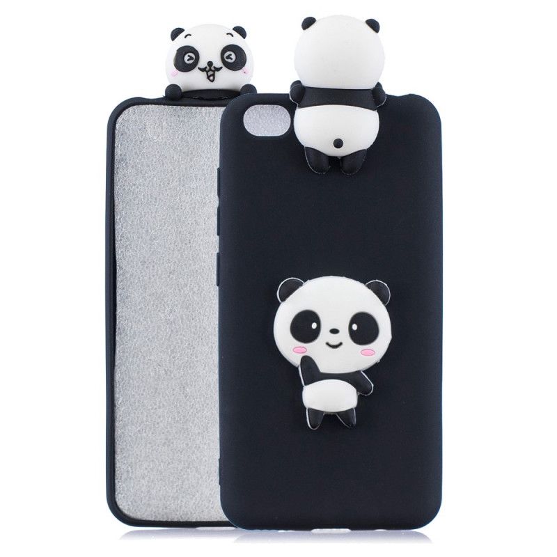 Hülle Xiaomi Redmi Go Schwarz Mein 3D-Panda