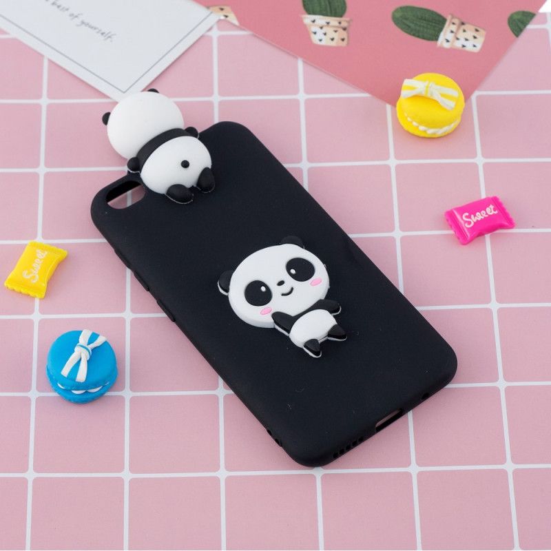 Hülle Xiaomi Redmi Go Schwarz Mein 3D-Panda